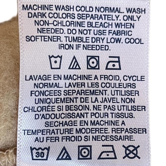 LANDS END sweater Size S Beige Melange Tunic Cowl Neck Long Sleeve Casual Cozy - Picture 6 of 6